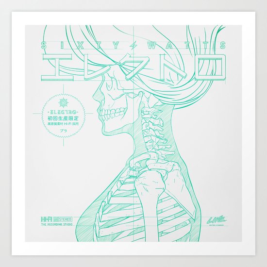 Sketch-Electro-B Art Print