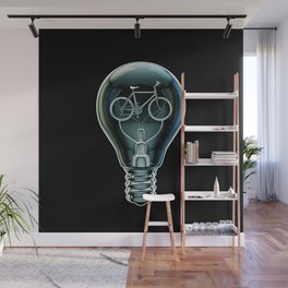 Dark Bicycle Bulb Wall Mural