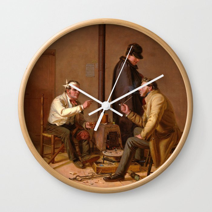 The Tough Story, Scene in a Country Tavern, 1837 by William Sidney Mount Wall Clock