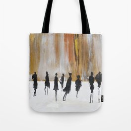 Faceless abstract, black silhouettes, fashion Tote Bag