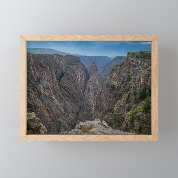 Storm Brewing at Cross Fissures View  at Black Canyon of the Gunnison Framed Mini Art Print