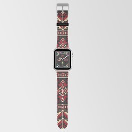Ukrainian Folk Pattern in Red Apple Watch Band