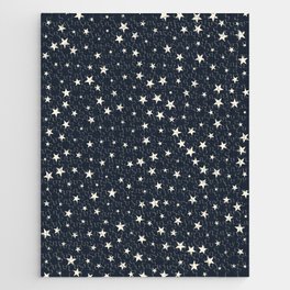 Stardust -  A Starry Pattern (Midnight Blue) Jigsaw Puzzle