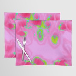 Green and pink flow Placemat