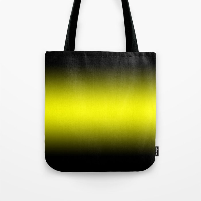 Black Edge Yellow Horizontal Gradient Tote Bag