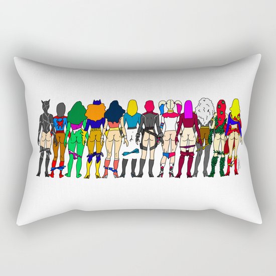Superheroine Butts LV Rectangular Pillow