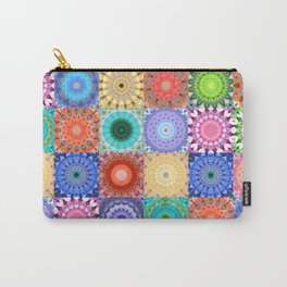 Colorful Patchwork Art - Mandala Medley Carry-All Pouch