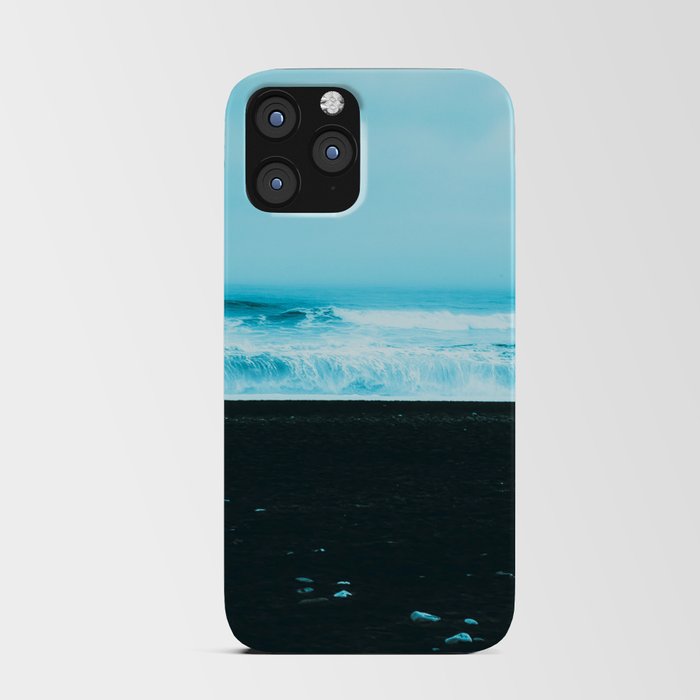 Blue black beach cool iPhone Card Case