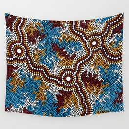 Authentic Aboriginal Art - Wetland Dreaming Wall Tapestry