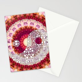 Kindness Mandala Yin And Yang Symbol - Sharon Cummings Stationery Card