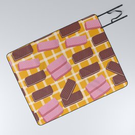 Different flavored wafers seamless background Picnic Blanket