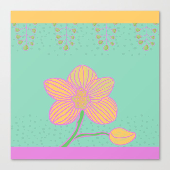 Neon Orchid Bloom Canvas Print