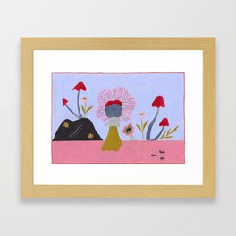 Gemini Fungi and the Three Ants Framed Art Print