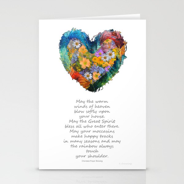Colorful Cherokee House Blessing by Sharon Cummings Stationery Cards