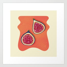 Fresh Cut Figs Art Print