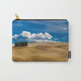 Hills of Tuscany, Italy with clouds and strand of stone pines color landscape photograph / photography for home and wall decor Carry-All Pouch