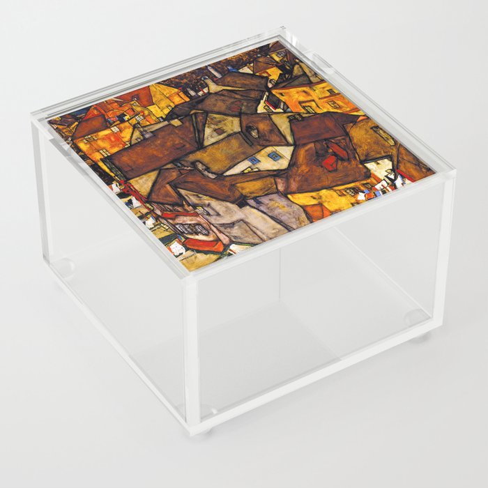 Egon Schiele Krumau Town Crescent Acrylic Box
