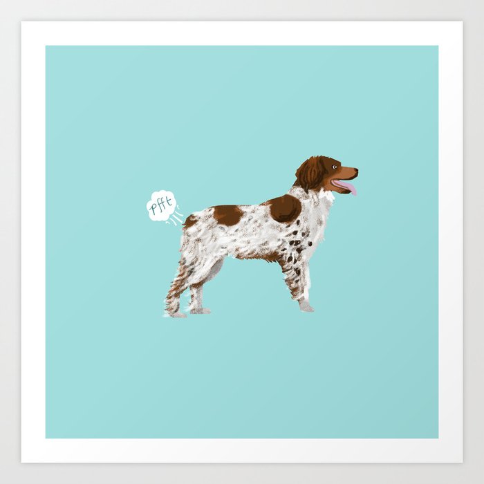 Brittany spaniel art hot sale