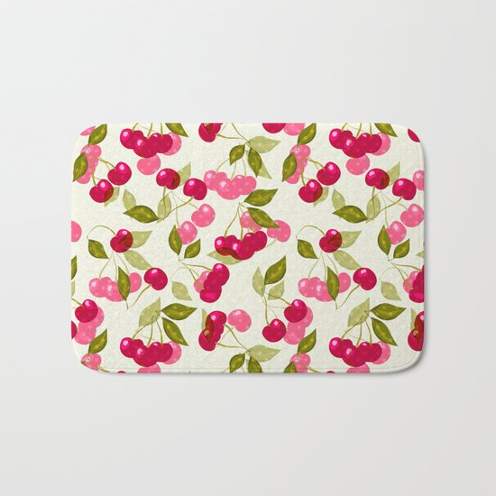 Sweet cherry . Bath Mat