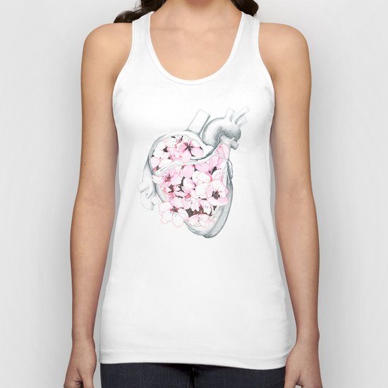 Blossom Burst Heart Unisex Tank Top