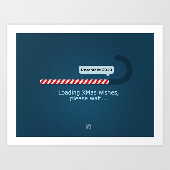 XMAS Wishes preloader Art Print