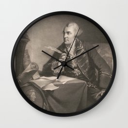 John Wilkes, Esqr., Vintage Print Wall Clock | Retro, Artwork, Portrait, Antique, Classic, Design, Art, Historic, History, Men 