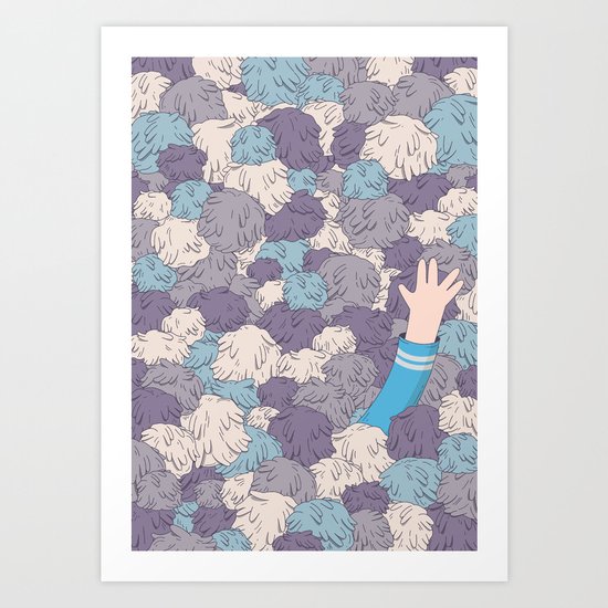 Spock's Trouble With Tribbles (Star Trek) Art Print