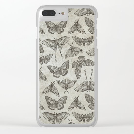 Lepidoptera Beige Clear iPhone Case