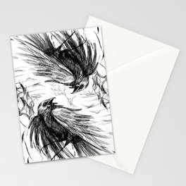 Crow Mirror Stationery Cards