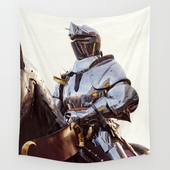 Knight In Shining Armour Wall Tapestry