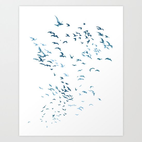 Flock Art Print