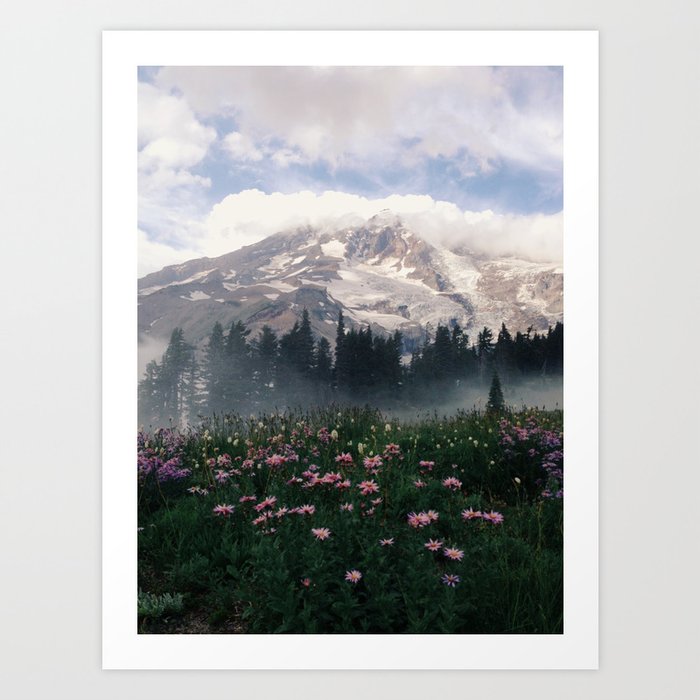 Mt Rainier Art Print