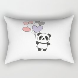 Cupioromantic Flag Balloon Heart Pride Lgbtq Panda Rectangular Pillow