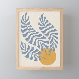 Tropical Blue Jungle Leaves Under the Sun | No. 3/3 Framed Mini Art Print