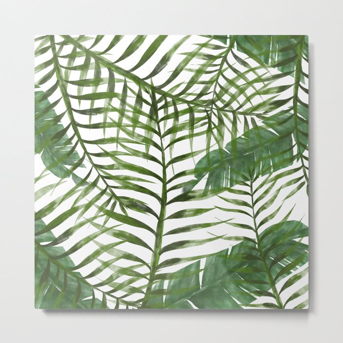 Palm Leaf Print Metal Print