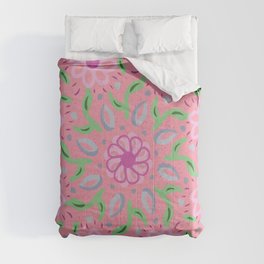 Garden Sunshine Pink Comforter