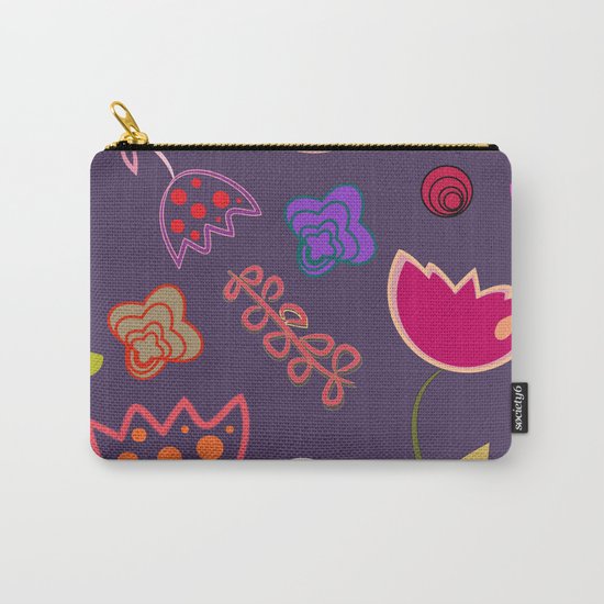 Motif de fleurs 5 Carry-All Pouch