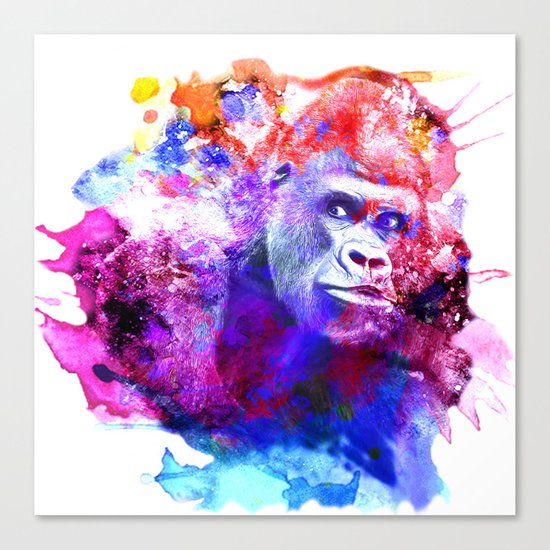 Gorillas are some of the most powerful and striking animals Canvas Print