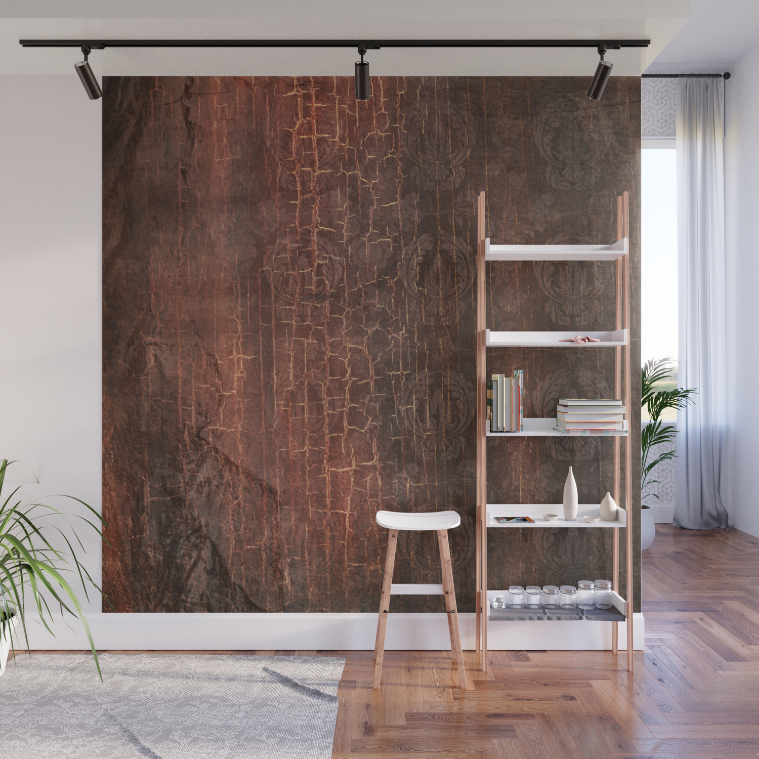409 Aged Leather Wall Mural By Tinker, Leather Wall Hangings