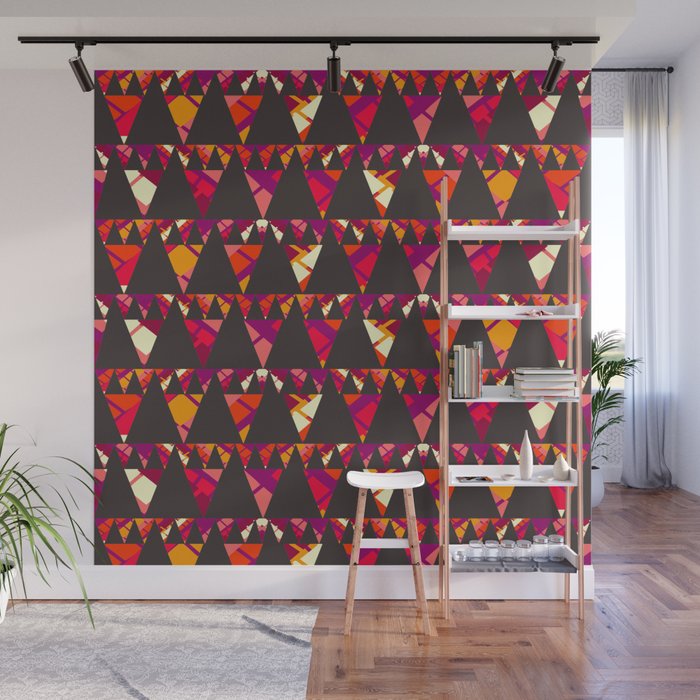 Vibrant triangles Wall Mural