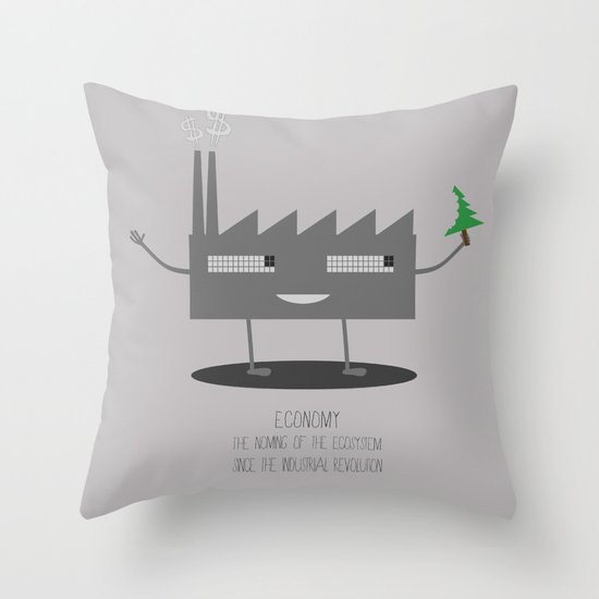 Economnomy Throw Pillow