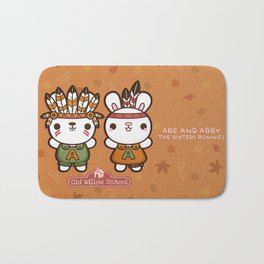 Abe and Abby the Rioters Bunnies Bath Mat