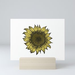 Vintage Sunflower Illustration Mini Art Print