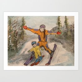 The Mamma And Her Cub Art Print