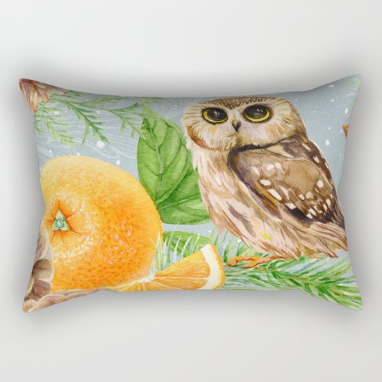 Winter animal #10 Rectangular Pillow