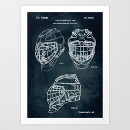 1995 - Goaldtender's mask for ice hockey Art Print