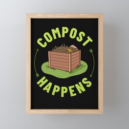 Compost Bin Worm Composting Vermicomposting Framed Mini Art Print
