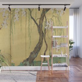 Cherry, Maple and Budding Willow Tree Wall Mural