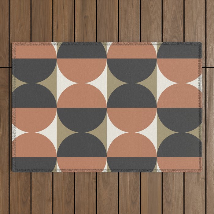 Mid Century Modern Geometric Abstract Pattern 734 Outdoor Rug