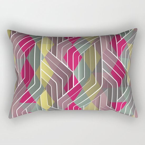 Decorative Pattern Triangles Rectangular Pillow